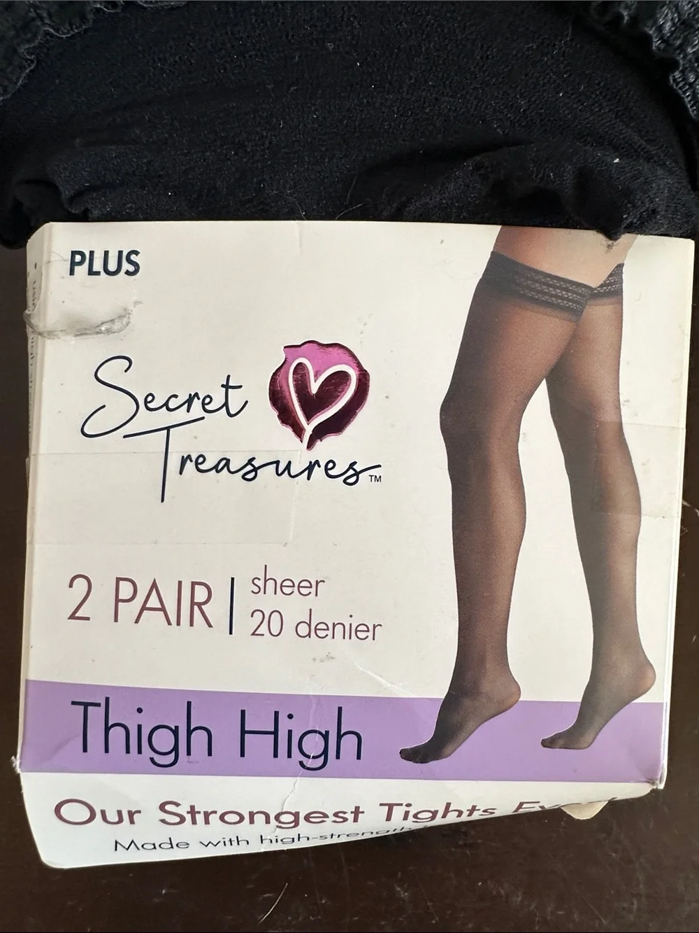 Secret Treasures Women's Plus Size Thigh High Nylon Stockings Hosiery NWT